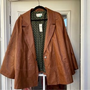 NWT Anthropologie Faux Leather Jacket $148